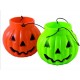 Calabazas - Baldes Plásticos Dulces 7,5cm X 4cm Pack 3 Und (Entrega Inmediata)
