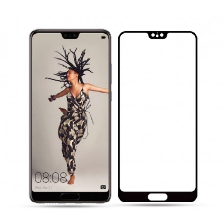 Vidrio Protector Completo Curvo 5d Huawei P20 Lite Negro (Entrega Inmediata)
