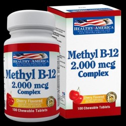 Methyl B-12 3.000 Mcg Cherry Flavor Healthy America (Entrega Inmediata)