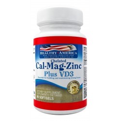 Cal - Mag - Zinc Plus Vd3 X 90 Softgels Healthy America (Entrega Inmediata)