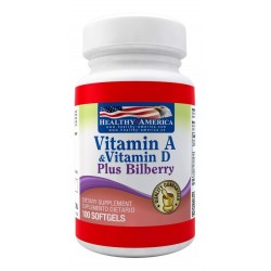 Vititamin A 10,000 Iu & Vit D 400 Iu Plus Bilberry Healthy A (Entrega Inmediata)
