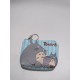 Mi Vecino Totoro Monedero Azul A Rayas Con Cremallera (Entrega Inmediata)