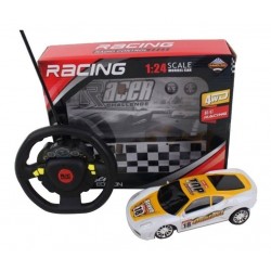 Carro R/c Racing Super Edition Scale 1:24 Amarillo/blanco (Entrega Inmediata)