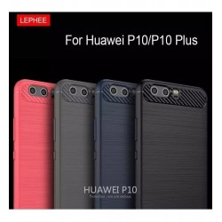 Funda Estuche Para Huawei P10, P10 Plus Fibra De Carbono (Entrega Inmediata)
