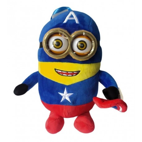 Minions Superhéroes. Capitán América. Con Sonido. 30 X 25 Cm (Entrega Inmediata)