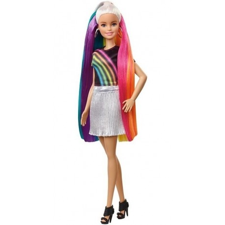 Muñeca Barbie Peinado De Arcoiris Incluye Accesorios Origina (Entrega Inmediata)