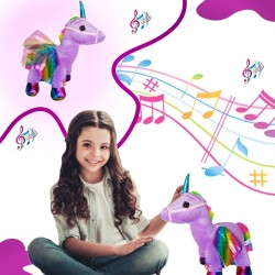 Unicornio Little Pony Alas Juguete Luces Peluche Sonido (Entrega Inmediata)