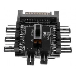 Multiplicador Sata A 8 Ventiladores De 3 Pines, 12 Voltios (Entrega Inmediata)