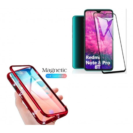 Case Funda Magnetico Xiaomi Redmi Note 8 Pro + Vidrio (Entrega Inmediata)