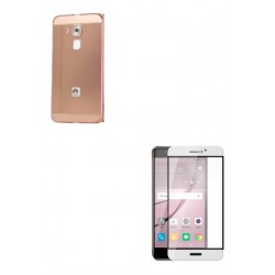 Kit Bumper Rosado + Vidrio 3d Blanco Huawei Nova Plus (Entrega Inmediata)