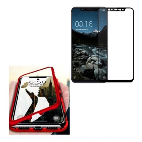 Kit Protector Funda Magnetico Xiaomi Note 6 Pro + Vidrio 6d (Entrega Inmediata)