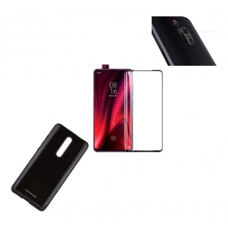 Kit Protector Silicona + Vidrio 9 + Lente Xiaomi Mi 9t / Pro (Entrega Inmediata)