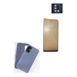 Kit Silicon Cover + Protector Ceramico + P Lente Samsung A31 (Entrega Inmediata)