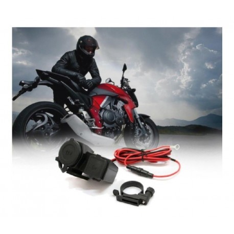 Cargador Moto Usb Dual Hbx4 Celular Encendedor Cigarrillo (Entrega Inmediata)