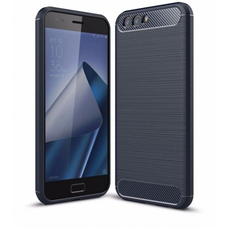 Kit Total Carbono Zenfone 4 Ze554kl Azul + Vidrio Blanco (Entrega Inmediata)