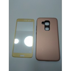 Kit Protector Nova Plus Anti-impacto Beige + Curvo 3d Dorado (Entrega Inmediata)