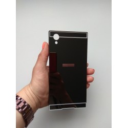 Kit Bumper Sony Xperia Xa1 Plus Negro + Vidrio 3d Blanco (Entrega Inmediata)