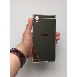 Kit Bumper Sony Xperia Xa1 Plus Plateado + Vidrio 3d Blanco (Entrega Inmediata)