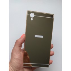 Kit Bumper Sony Xperia Xa1 Plus Dorado + Vidrio 3d Blanco (Entrega Inmediata)