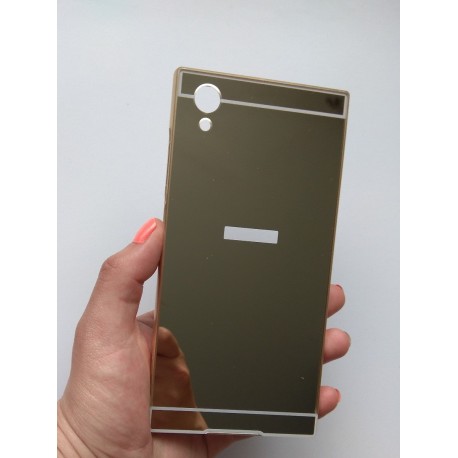 Kit Bumper Sony Xperia Xa1 Plus Dorado + Vidrio 3d Blanco (Entrega Inmediata)
