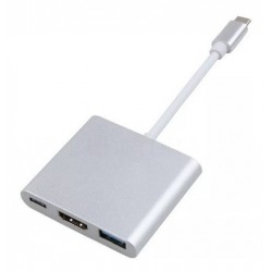 Cable Adaptador Usb 3.1 Tipo C A Hdmi A Usb 3.0 A Usb Tipo C (Entrega Inmediata)