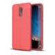 Kit Total Carbono Huawei Mate 10 Lite Rojo + Templado Dorado (Entrega Inmediata)