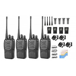 Radio Walkie Talkie Baofeng Bf-888s Uhf X4 Bateria 2800m Ah (Entrega Inmediata)