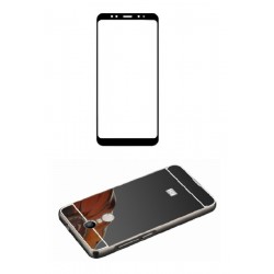 Kit Bumper Aluminio Xiaomi Redmi 5 Plus Negro +vidrio Negro (Entrega Inmediata)