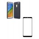 Kit Funda Fibra Carbono Xiaomi Redmi 5 Plus Az+ Vidrio 3d (Entrega Inmediata)