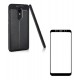 Kit Estuche Tpu Cuero Xiaomi Redmi 5 Plus Ng+ Vidrio Negro (Entrega Inmediata)
