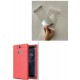 Kit Estuche Tipo Cuero Sony Xa2 Rojo + Vidrio 3d (Entrega Inmediata)