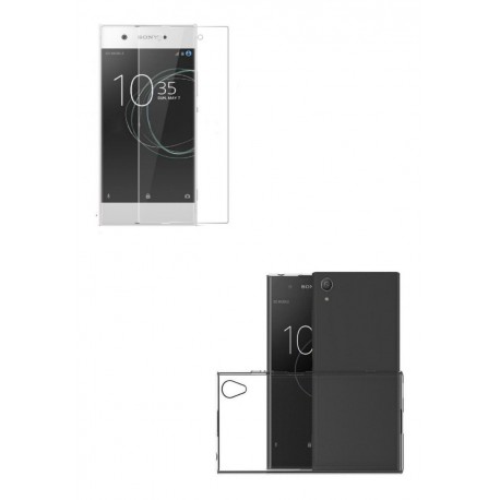 Kit Silicona Slim + Vidrio Completo 3d Sony Xperia Xa1 Plus (Entrega Inmediata)