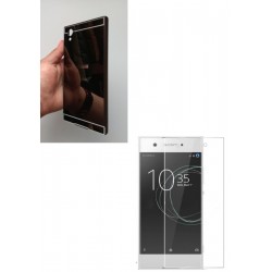 Kit Bumper Sony Xperia Xa1 Plus Negro + Vidrio Clear 3d (Entrega Inmediata)