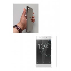 Kit Bumper Sony Xperia Xa1 Plus Plateado + Vidrio Clear 3d (Entrega Inmediata)