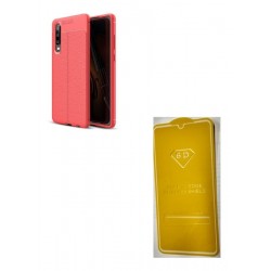 Kit Original Protector Huawei P30 Tipo Cuero + Vidrio 6d (Entrega Inmediata)