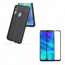 Kit Estuche Tpu Cuero Huawei P Smart 2019 + Vidrio 6d (Entrega Inmediata)