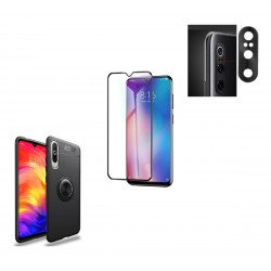 Kit Protector Ring Case Xiaomi Mi 9 + Vidrio 6d + Lente (Entrega Inmediata)