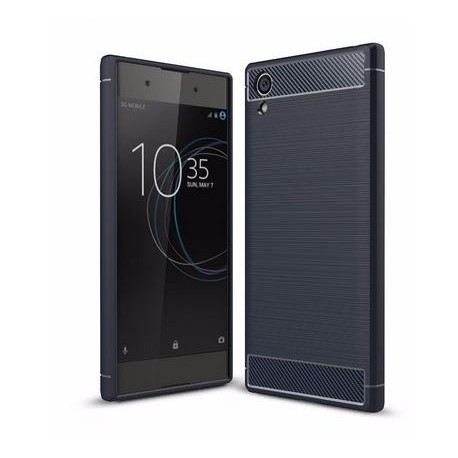 Kit Protector Sony Xperia Xa1 Plus Azul + Vidrio Dorado (Entrega Inmediata)