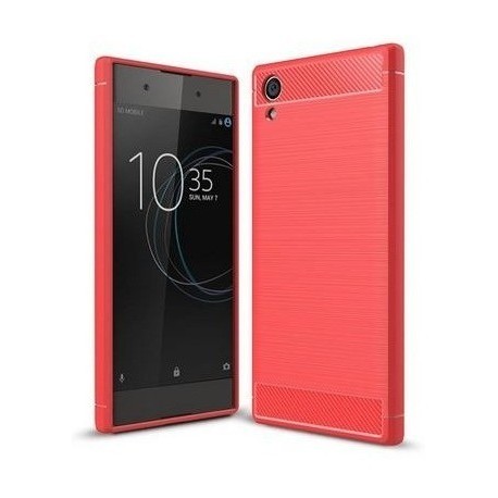 Kit Protector Sony Xperia Xa1 Plus Rojo + Vidrio Blanco (Entrega Inmediata)
