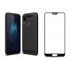 Kit Estuche Fibra Carbono Huawei P20 Lite Negro + Vidrio Neg (Entrega Inmediata)