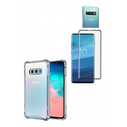 Kit Protector Funda Clean + Vidrio 11d + Lente Samsung S10e (Entrega Inmediata)