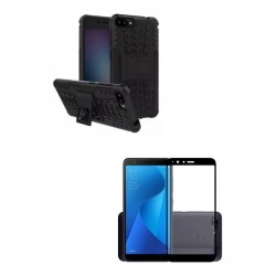 Kit Armadura Asus Zenfone 4 Max Plus 5.7 Negro+ Vidrio Neg (Entrega Inmediata)