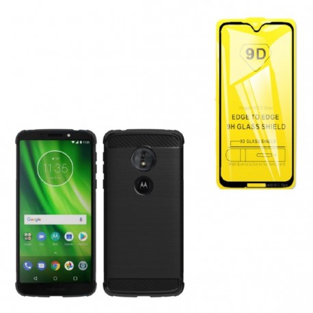Kit Protector Funda Tpu Fibra + Vidrio 9d Motorola Moto G7 (Entrega Inmediata)