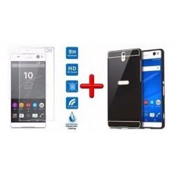 Kit Bumper Aluminio + Templado Sony Xperia C5 Ultra (Entrega Inmediata)