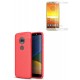 Kit Protector Lujo Motorola E5 / G6 Play Rojo+ Vidrio Blanco (Entrega Inmediata)