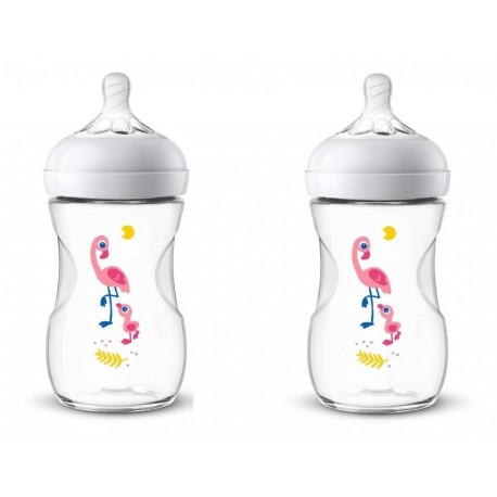 Tetero Biberón Avent Anti Cólicos 9oz Flamingo X2 Unidades (Entrega Inmediata)