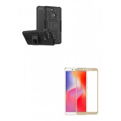 Kit Estuche Armadura Negro + Vidrio 3d Xiaomi Redmi 6 / 6a (Entrega Inmediata)