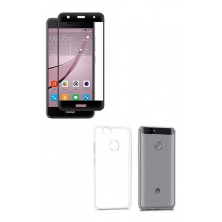 Kit Protector Huawei Nova Vidrio Templado 3d + Silicona (Entrega Inmediata)