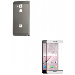 Kit Bumper Negro + Vidrio 3d Blanco Huawei Nova Plus (Entrega Inmediata)