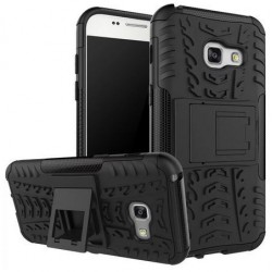 Kit Protector Samsung Galaxy A3 2017 Negro + Vidrio Blanco (Entrega Inmediata)